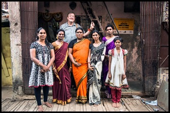Stephen with the Hijras, a transgender community in India